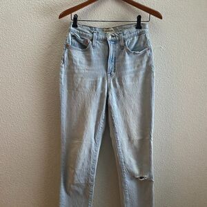 Madewell The Perfect Vintage Jean in Delora Wash 26 x 27 NJ177 Mom Jeans Tapered